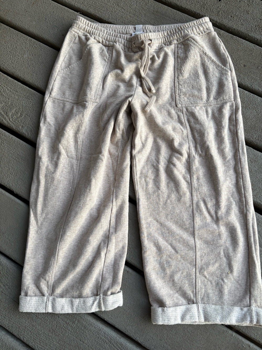 Chico's Cream Drawstring Capris